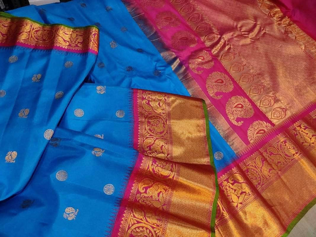 New Trendy Gadwal Pure Silk Saree in - Saree - FashionVibes