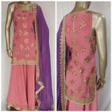 Pure Chinon Sharara Suit in - Salwar Suit - FashionVibes