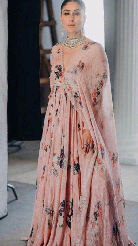 Beautiful Designer Pink Georgette Lehenga