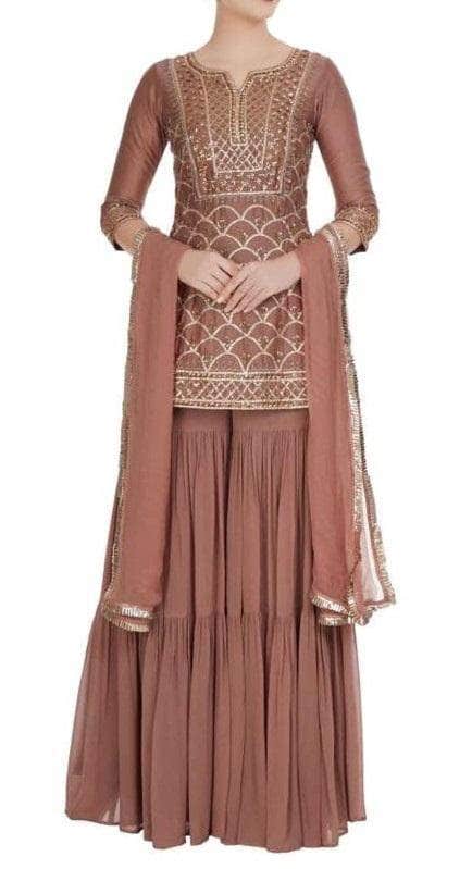 Heavy Wedding Sharara Suit with sequins and gota