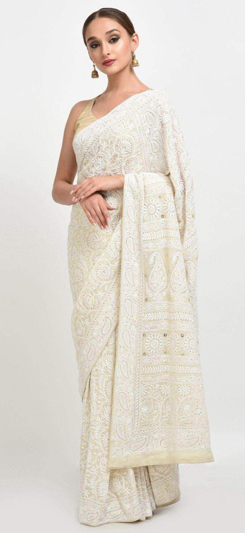 Lucknowi Finished Georgette Saree | RP225