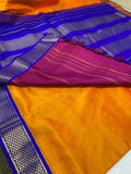 Pure Kanchipuram Handloom Silk Saree in - Saree - FashionVibes