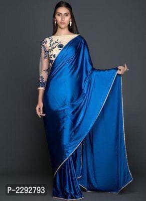 Pure Satin Silk Saree in - Saree - FashionVibes