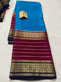Pure South Silk Sarees in Blue - Saree - FashionVibes