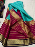 Pure South Silk Sarees in Sky Blue - Saree - FashionVibes