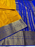 Pure South Silk Sarees with Rich Pallu in Yellow - Saree - FashionVibes
