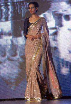 Sequin Shimmer Designer Saree in - Saree - FashionVibes