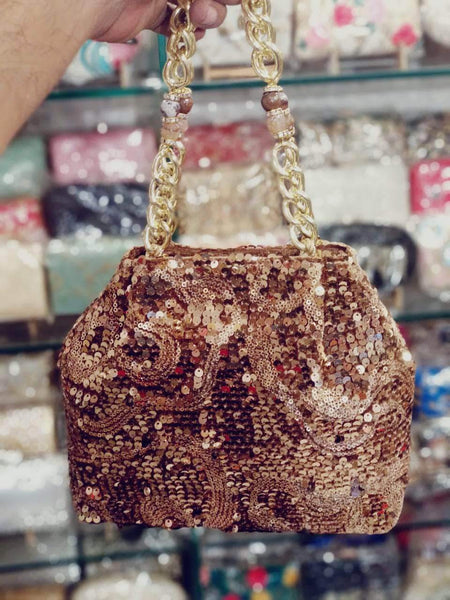Shiny Shimmery Potli Bag in - Shoes & Cluthes - FashionVibes