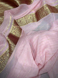 Stunning Multicolor Pure Handloom Leheria Style Georgette Kaddi Sarees in - Saree - FashionVibes