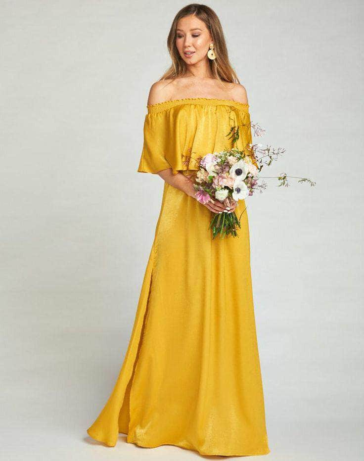 Stylish Yellow Indo-western Georgette Gown in - Gowns - FashionVibes
