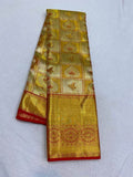 Trendy Kanjivaram Silk Saree in Gold - Saree - FashionVibes
