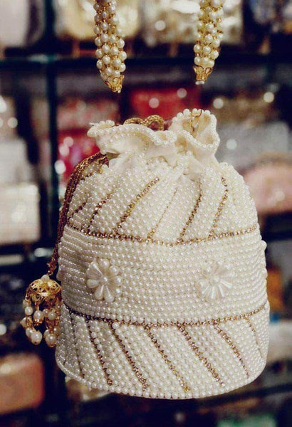 Wedding Potli Pearl Purse/ Clutch in - Shoes & Cluthes - FashionVibes